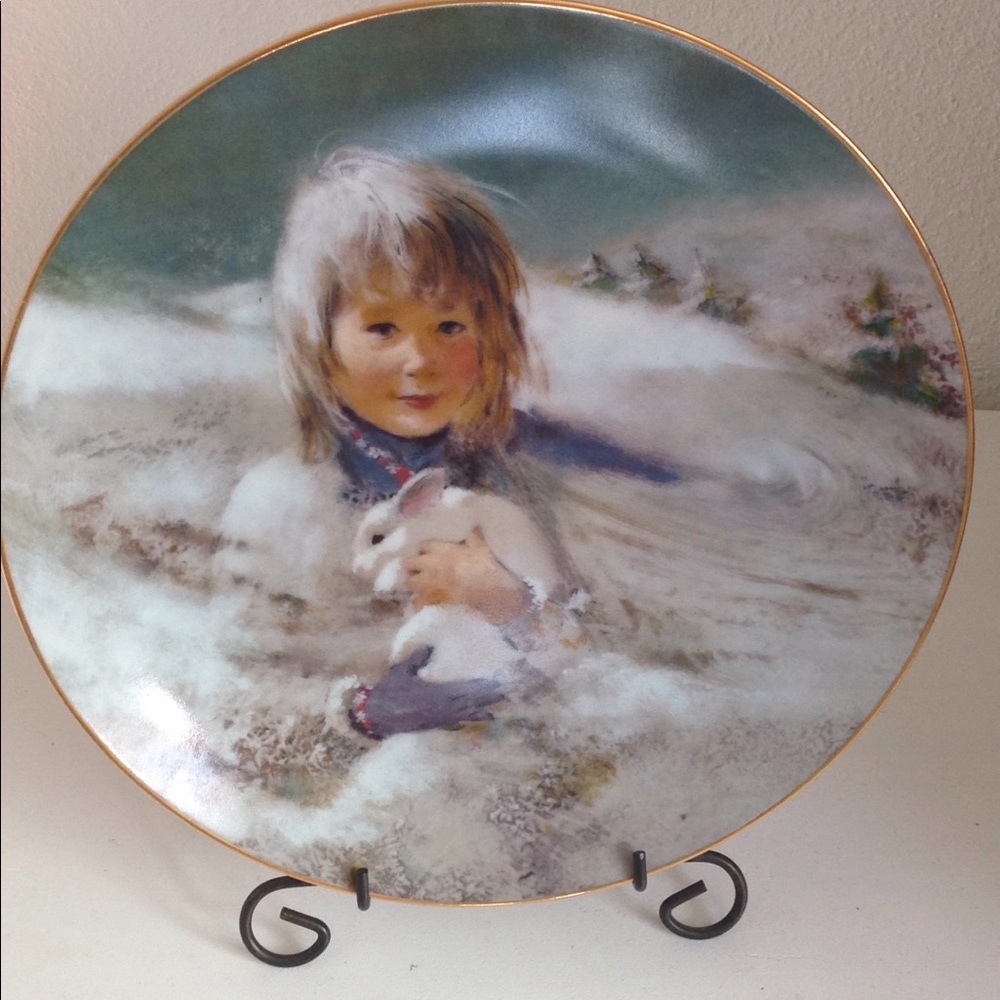 Precious Moments 'Snow Bunny' Plate